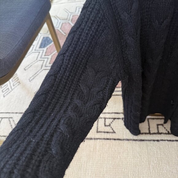 Jenni Kayne Cable Knit Wool Blend Cocoon Cardigan - Picture 3 of 5